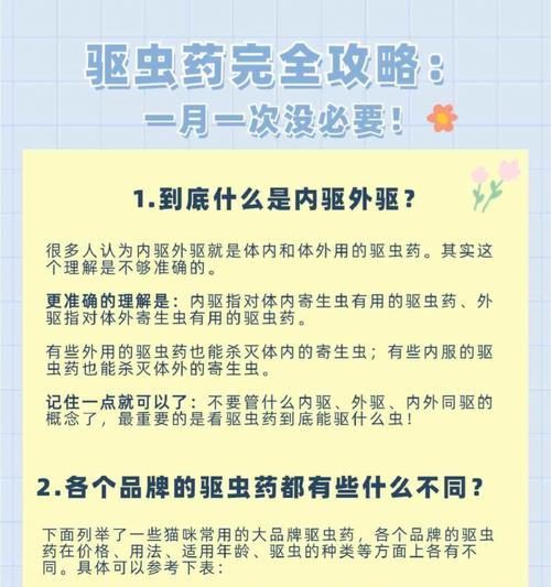 猫咪驱虫频率探究（了解猫咪驱虫的最佳时间和方法）