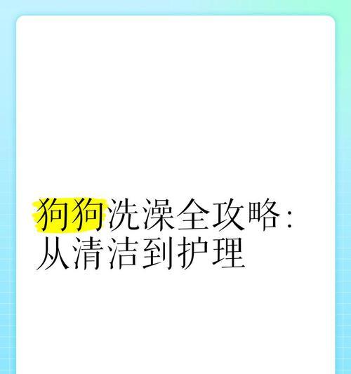 培养狗狗适应日常清洁护理的技巧（帮助宠物主人了解如何使狗狗喜欢被清洁护理并享受健康的生活）