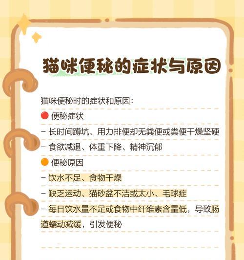 猫咪两天没拉屎怎么办？（解决猫咪便秘问题的方法和注意事项）