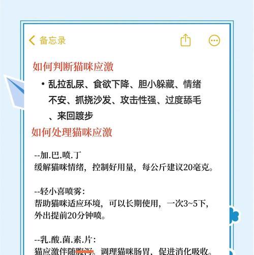 猫咪的应激反应持续时间及缓解方法（探究猫咪应激反应的持续时间以及如何帮助其缓解）